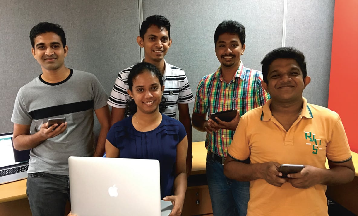 Teamet som jobber med DIPS Mobil på Sri Lanka
