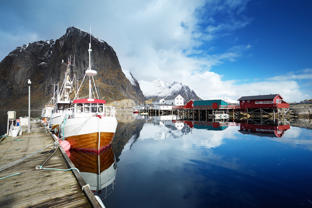 boats, Lofoten islands, Norway